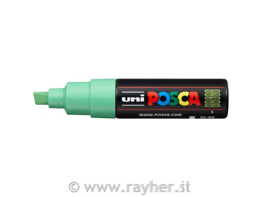 Uni POSCA marker; tip 8 mm chissel;light green