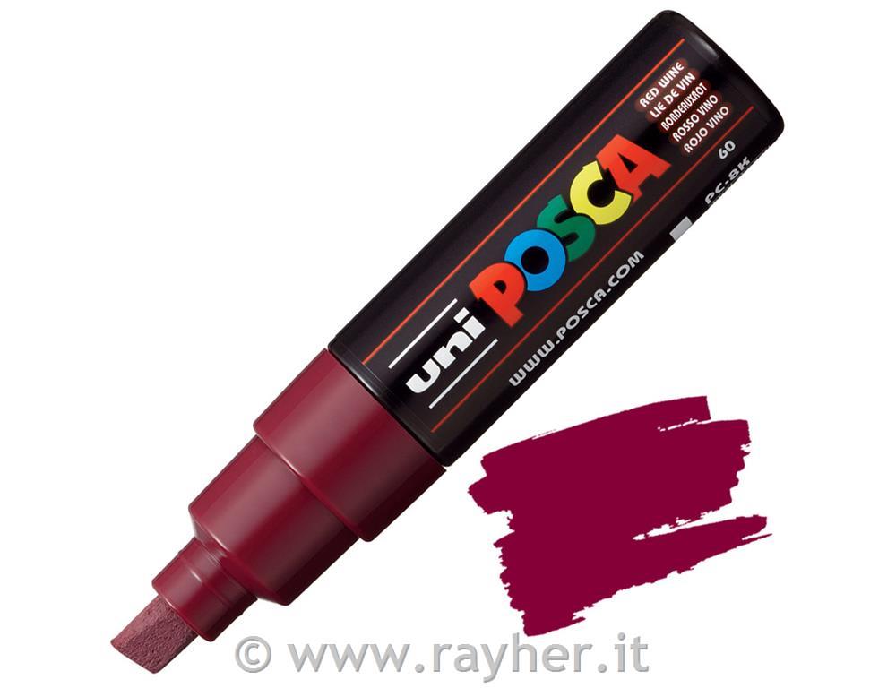 Uni POSCA marker; p.tonda 8 mm chissel;; red wine