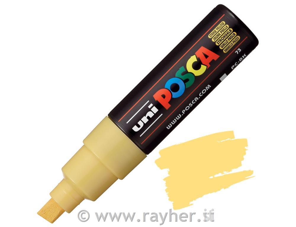 Uni POSCA marker; p.tonda 8 mm chissel;; straw yellow