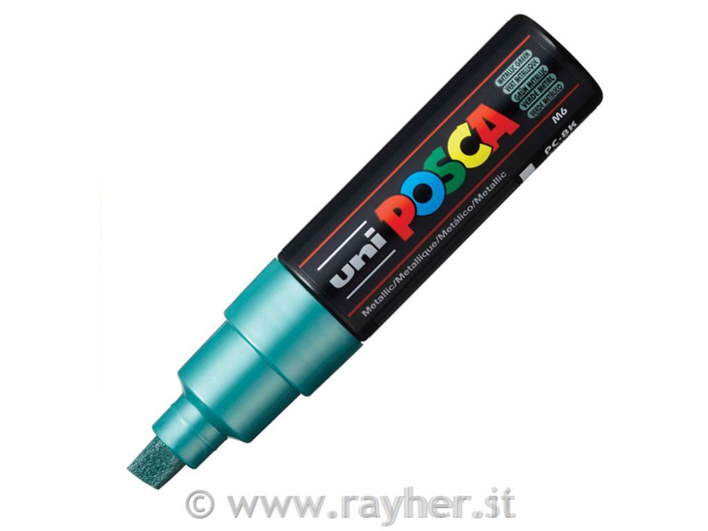 Uni POSCA marker; p.tonda 8 mm chissel;; metallic green