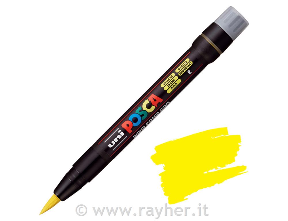 POSCA Uni flomaster; konica čopič; rumen