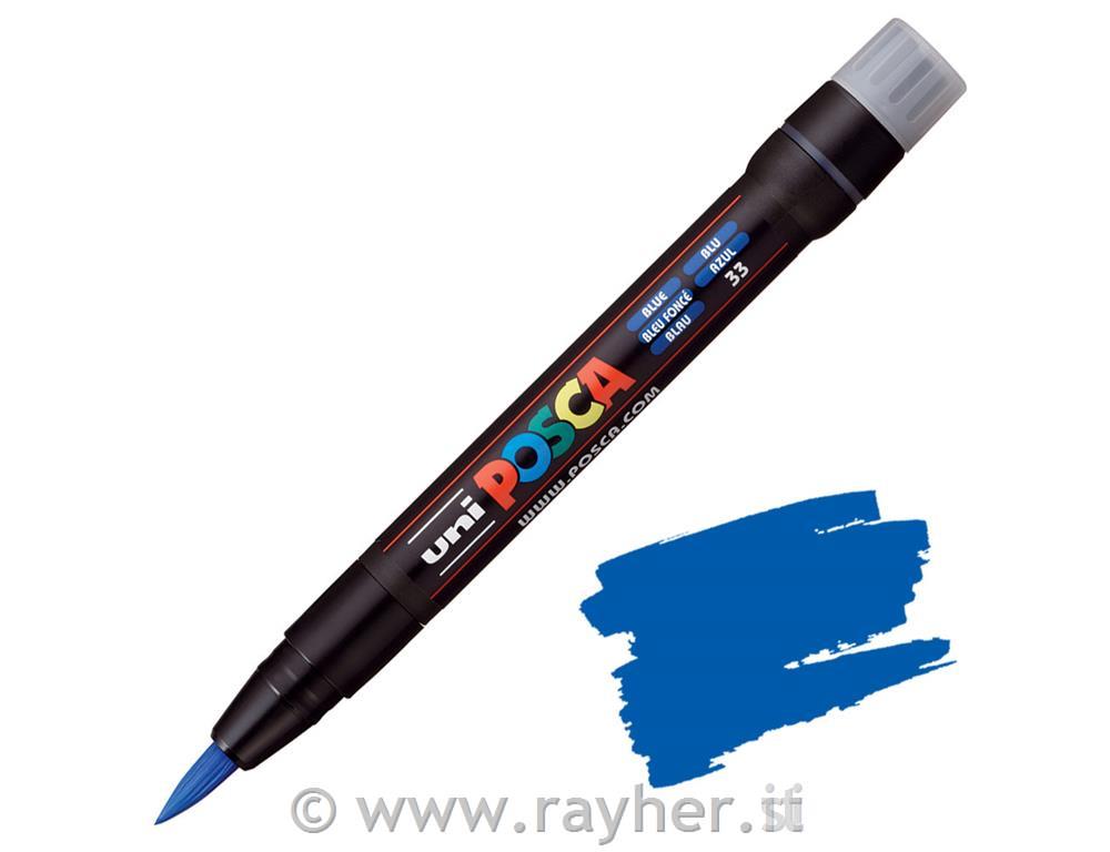 Uni POSCA marker; p.tonda brush;; blue