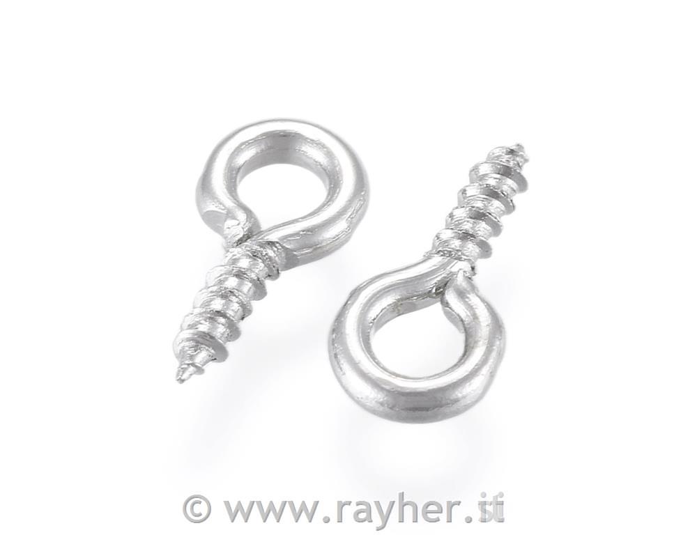 Viti con occhiello, 8x4mm, argento