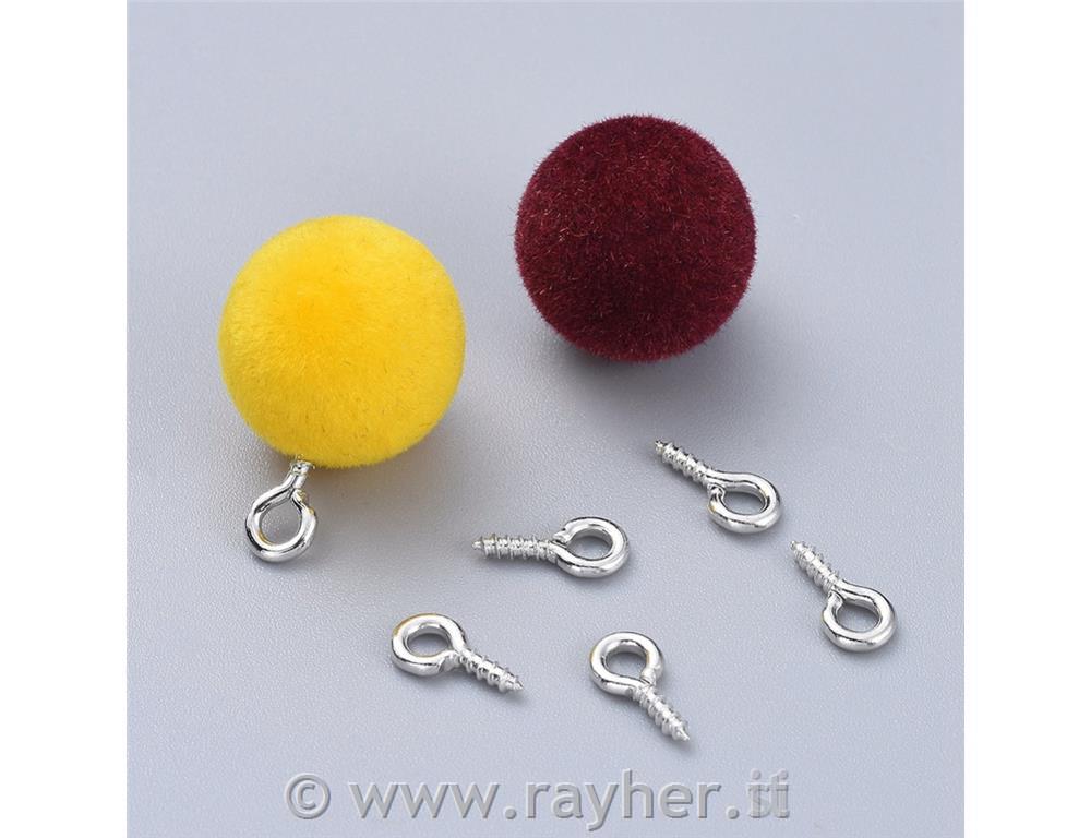 Viti con occhiello, 8x4mm, argento