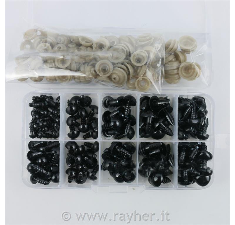 Occhi e nasi di plastica, set 283