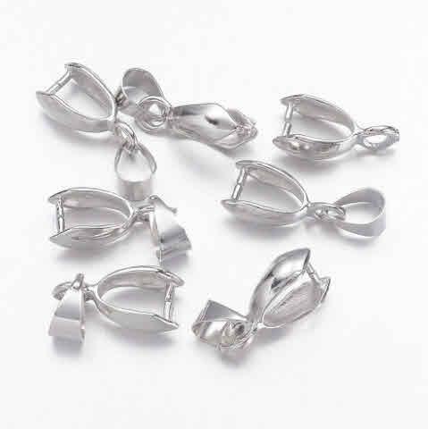 GANCIO PER PENDENTE,COLORE ARGENTO