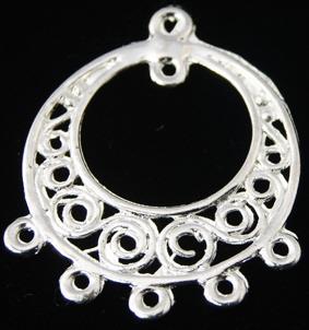 DEL ZA VISEČ UHAN, SREBRN,24MM