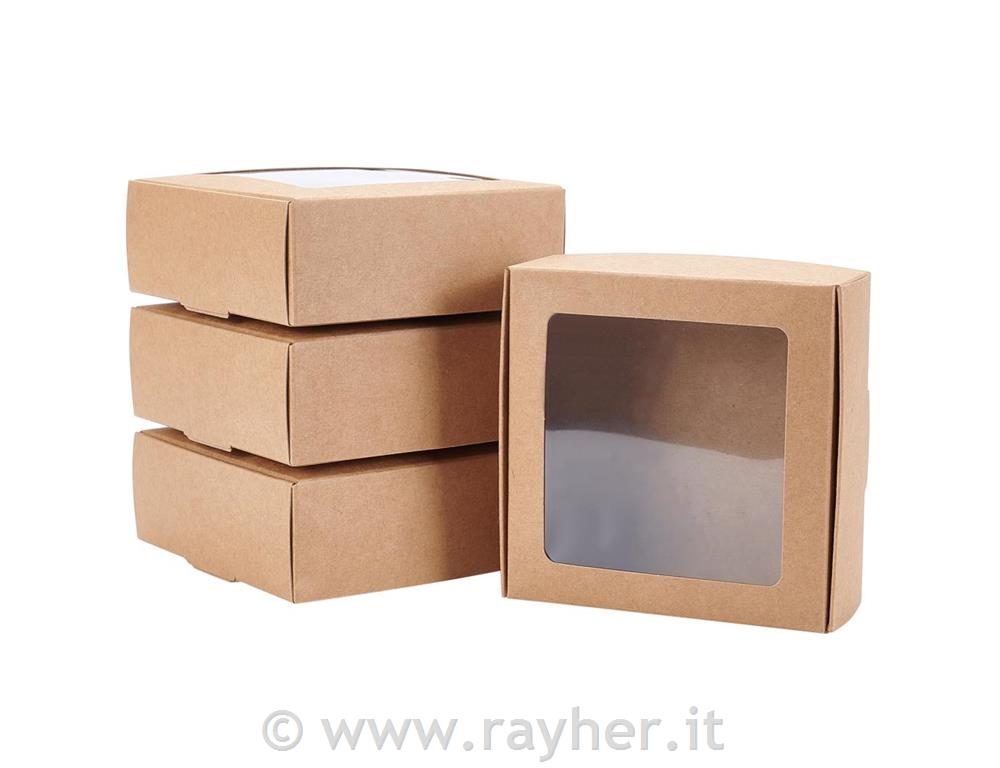 Scatola con finestra trasparente 9,5x9,5