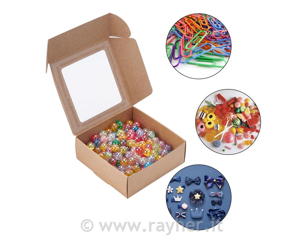 Scatola con finestra trasparente 9,5x9,5