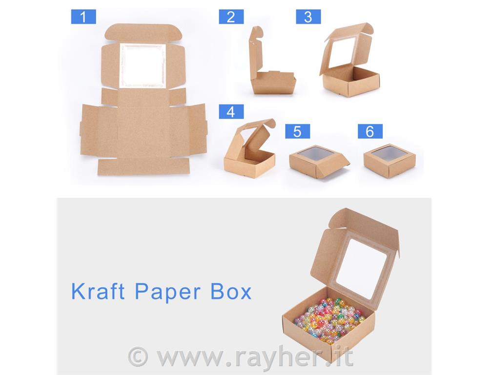 Scatola con finestra trasparente 9,5x9,5