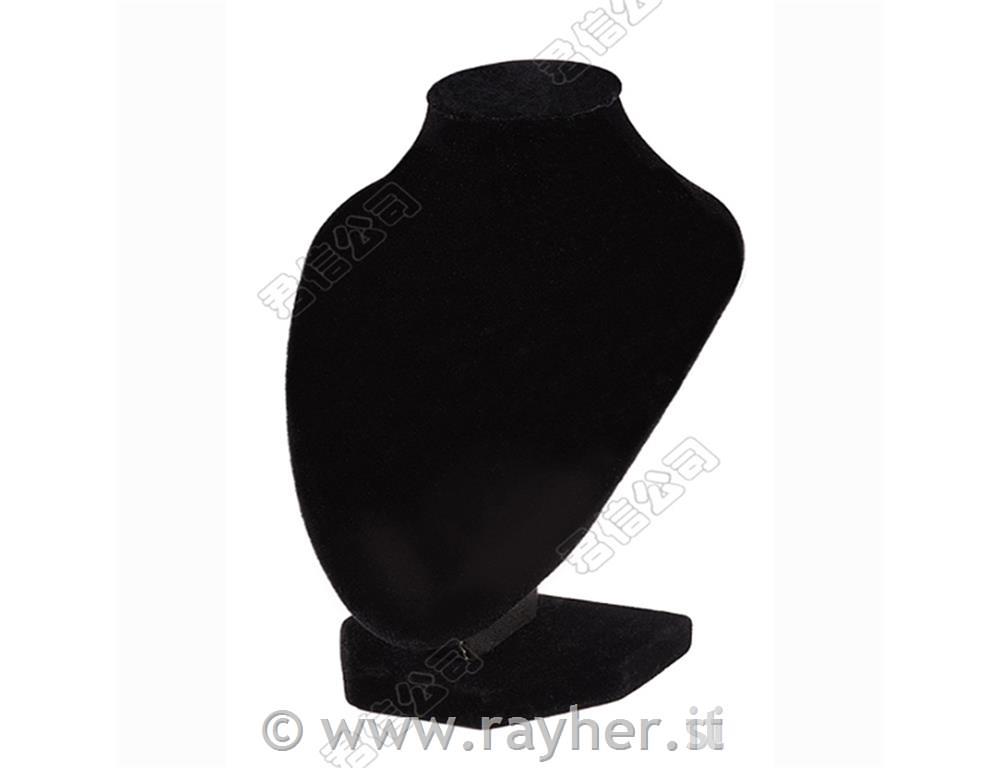 Stojalo za nakit, žametno, črno