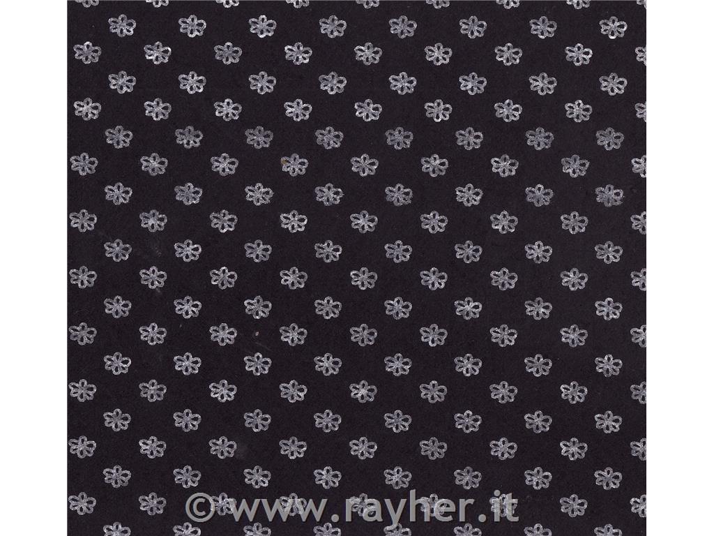 Felt with pattern, black, 30x30cm