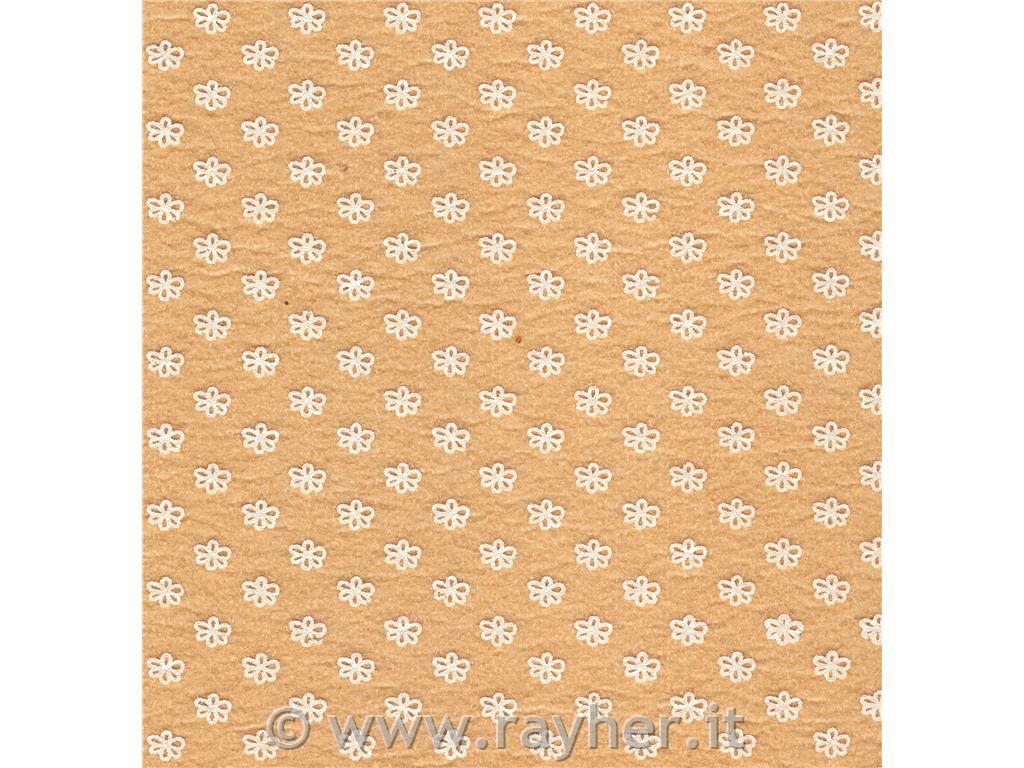 Felt with pattern, apricot 30x30cm