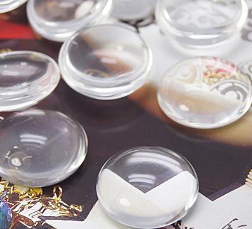 CABOCHON DI VETRO, TONDO,18MM