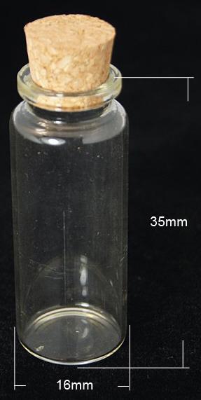 BOTTIGLIA DI VETRO MINI, 35X16MM