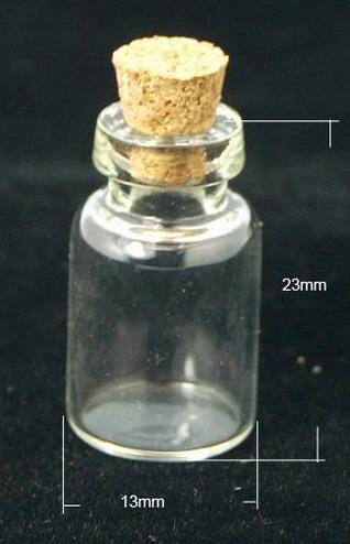BOTTIGLIA DI VETRO MINI, 13X23MM