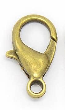 MOSCHETTONE 14MM, BRONZO ANTICO, SET10/1