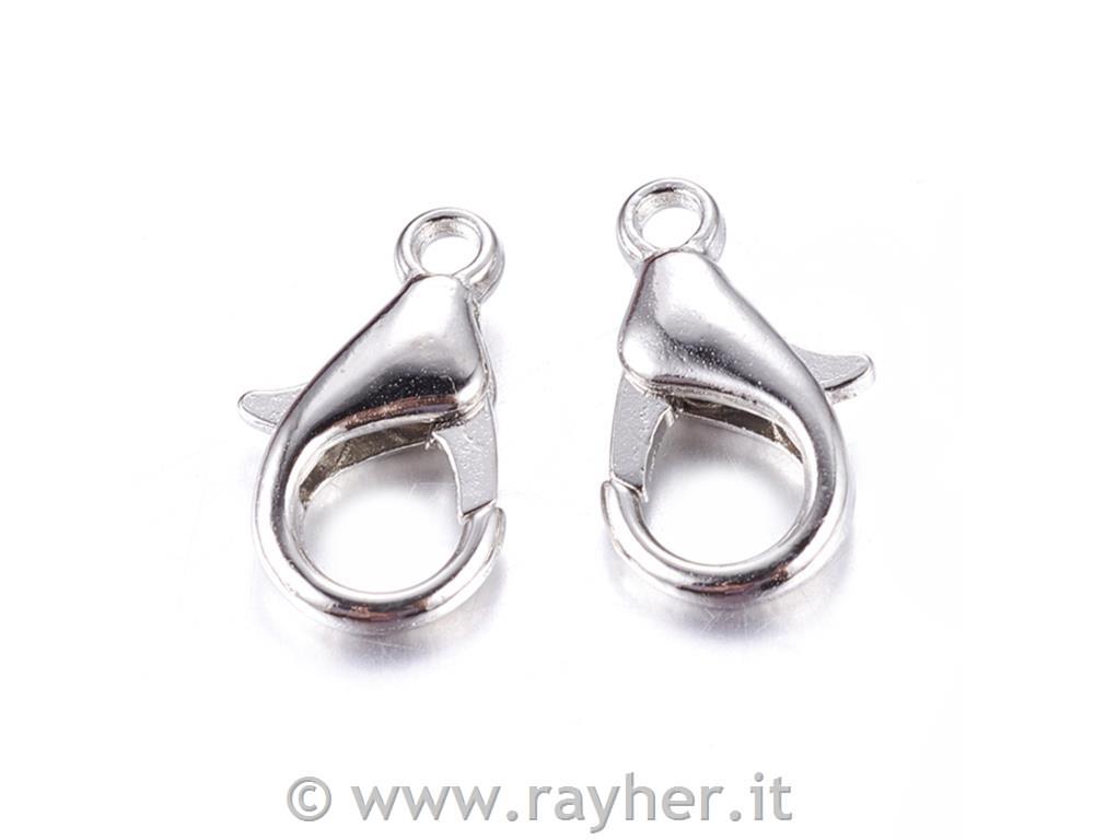 MOSCHETTONE 8MM,PLATINO SET10/1