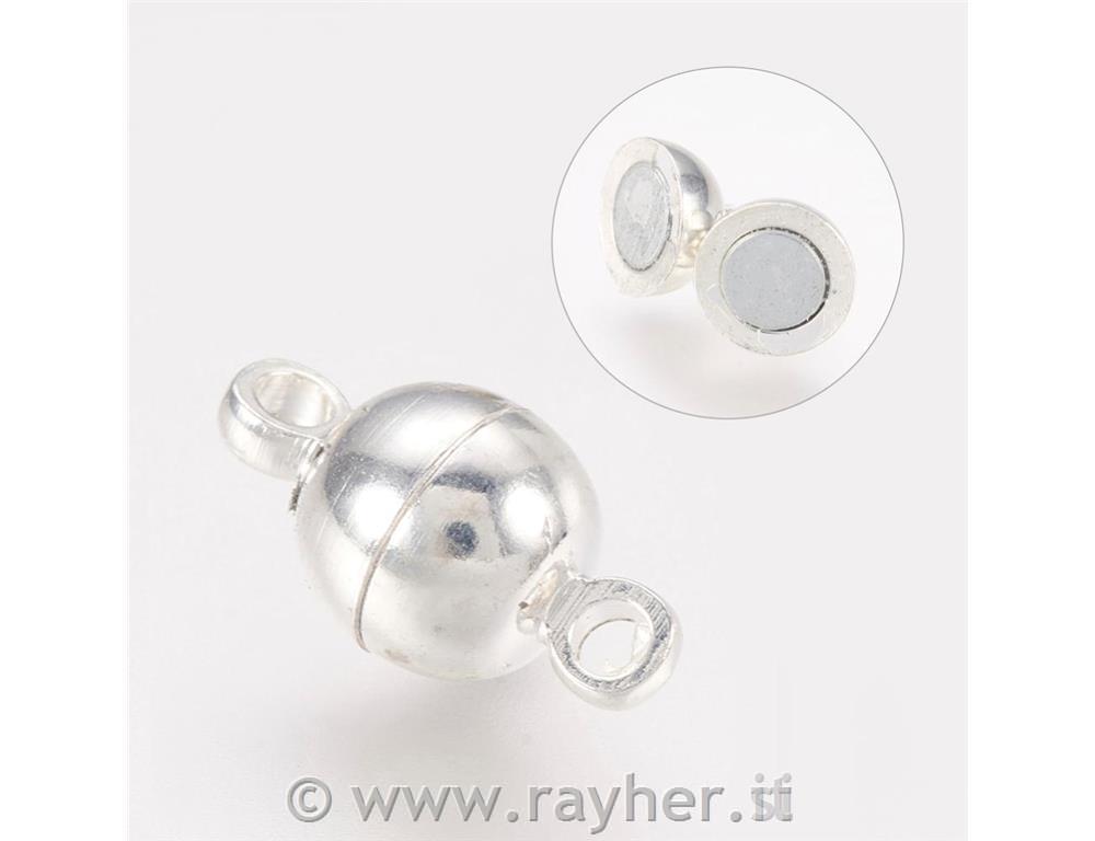 MAGNETNA ZAPONKA 6MM, SREBRNA