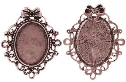 MEDAGLIONE RAME ANTICO, 56X46MM, OVALE