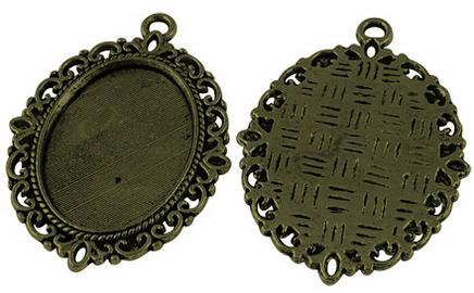 MEDAGLIONE BRONZO ANTICO, 39X29MM, OVALE