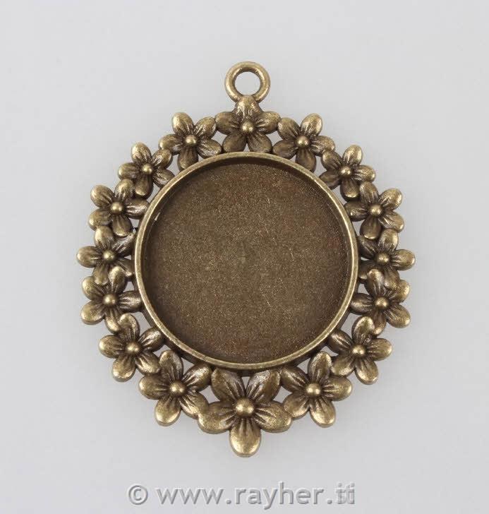 MEDAGLIONE BRONZO ANTICO, 49X41MM