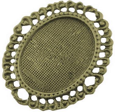 MEDALJON ANTIK BRON, 58X49X2 MM, OVAL