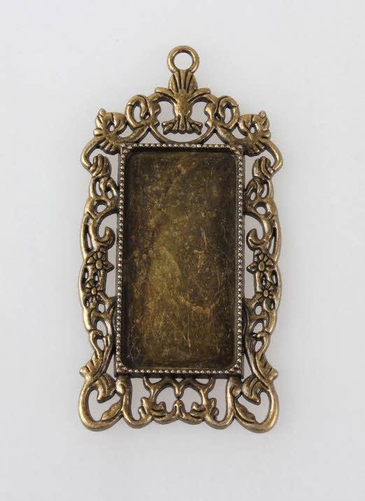 MEDAGLIONE BRONZO ANTICO, 68X35X3MM