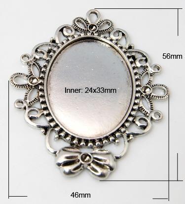 MEDALJON ANTIK SREBRN, 56X46 MM, OVAL