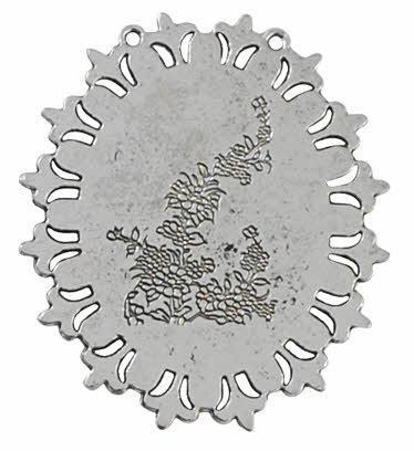 MEDAGLIONE ARGENTO ANTICO, 56X49MM