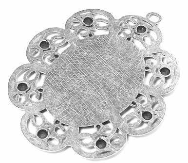 MEDAGLIONE ARGENTO ANTICO, 61X50MM