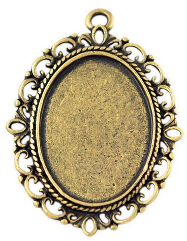 MEDAGLIONE ORO ANTICO,38X38MM, OVALE