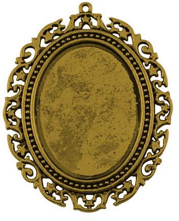MEDAGLIONE ORO ANTICO, 61X48MM, OVALE