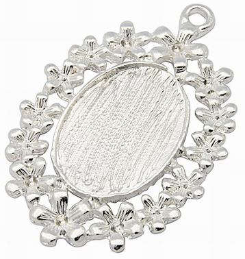 MEDALJON SREBRN, 50X34 MM, OVAL