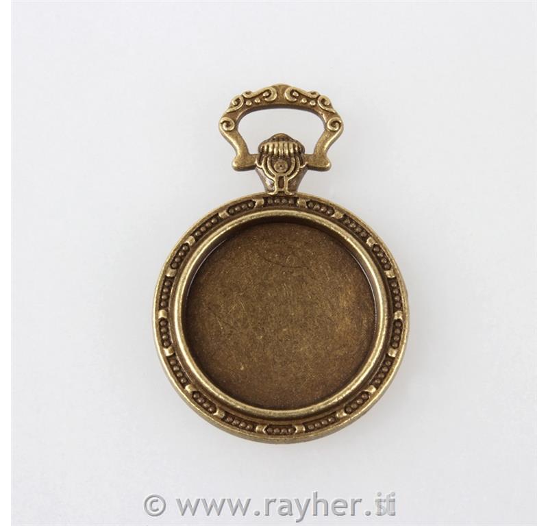 MEDALJON BRONASTE BARVE, OKROGEL,39X27X3mm