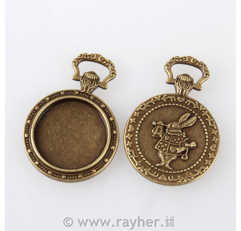 MEDALJON BRONASTE BARVE, OKROGEL,39X27X3mm