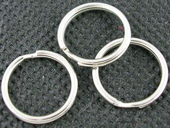 OBROČEK 16MM, DVOJNI, SREBRN, SET 10/1