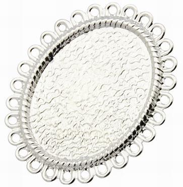 BASE PER ANELLO, ARGENTO, 34X28MM