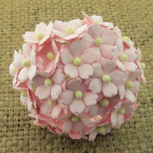 Cvetki srčasti, set 20, 15mm, pale pink