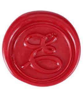 Sigillo per ceralacca, lettera E