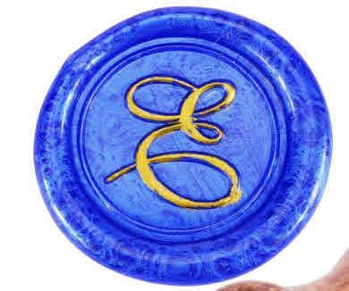 Sigillo per ceralacca, lettera E