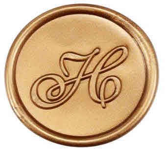 Sigillo per ceralacca, lettera H