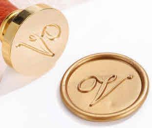 Sigillo per ceralacca, lettera V