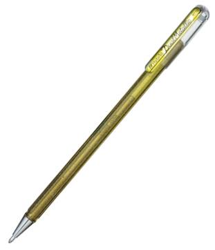 Pentel Roler Gel Hybrid Dual Metallic K110 Zlat
