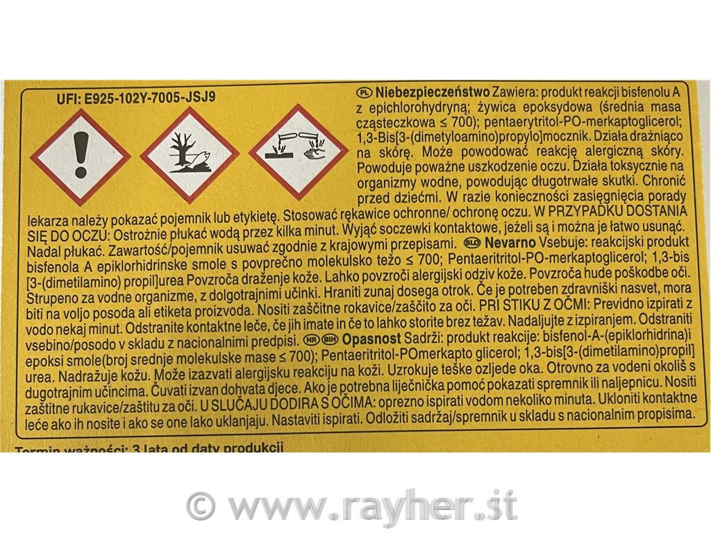 Dvokomponentno epoksi lepilo v brizgi