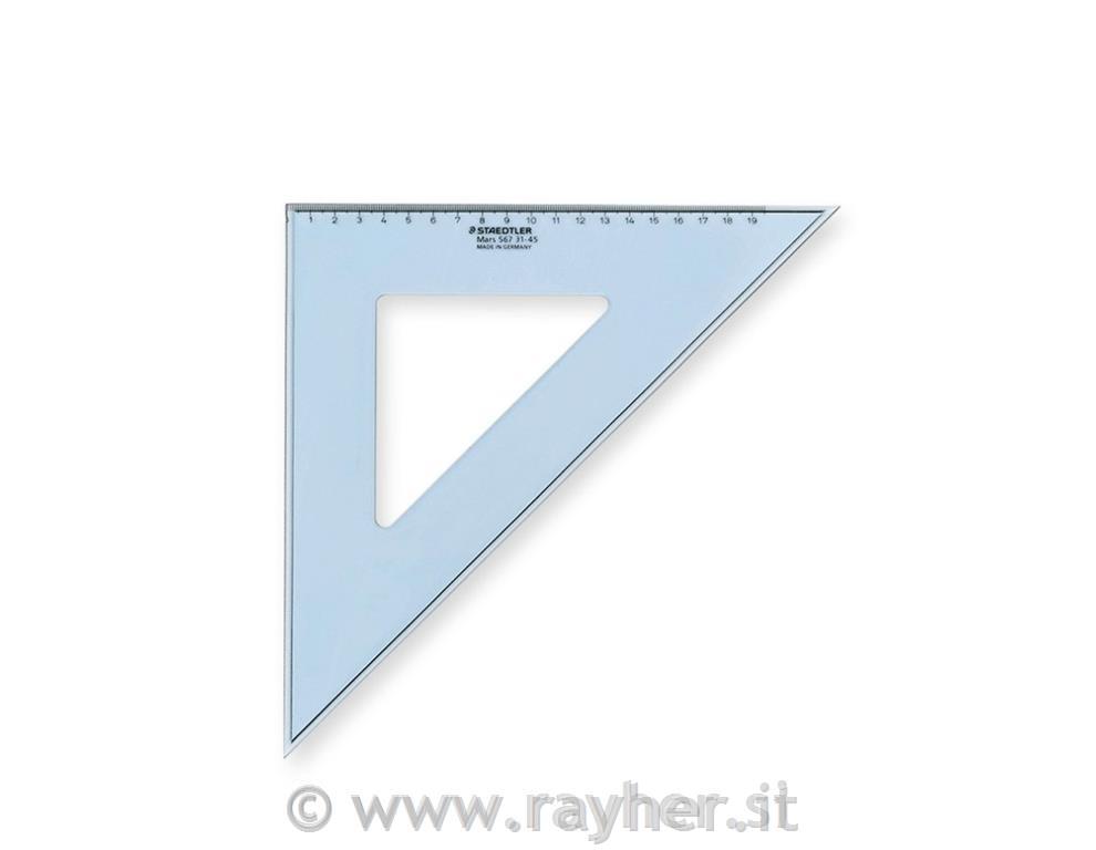 Squadra da disegno 31cm 45o/45o transpar