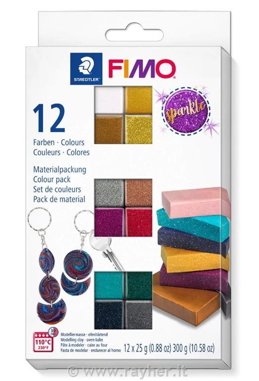 Fimo Effect Sparkle set, 12x25 g
