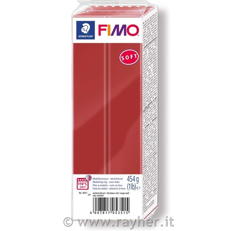 FIMO Soft polimerna masa 2, rdeča 454g