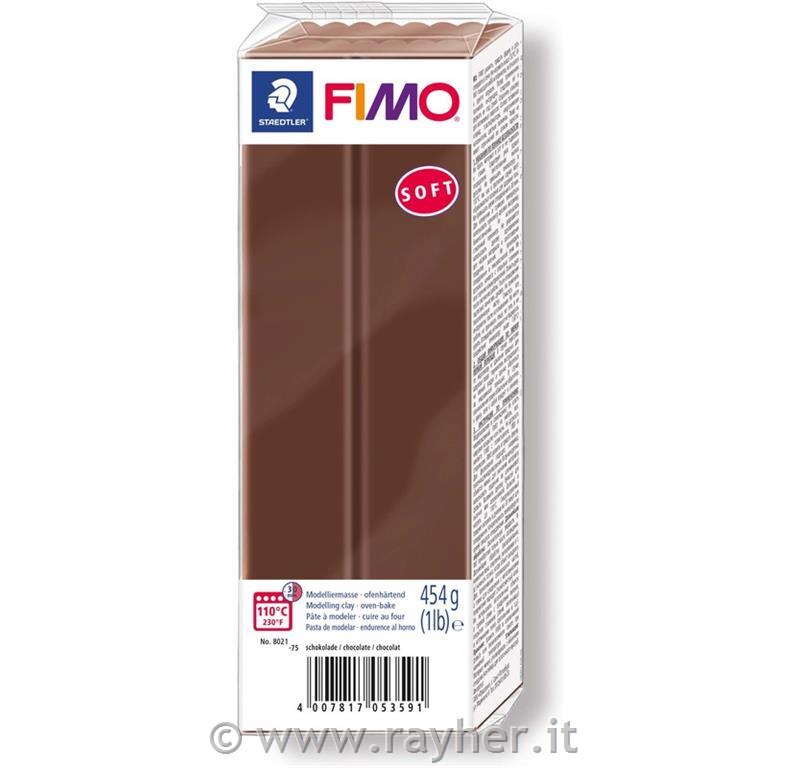 FIMO Soft polimerna masa 75, čokoladno rjava 454g