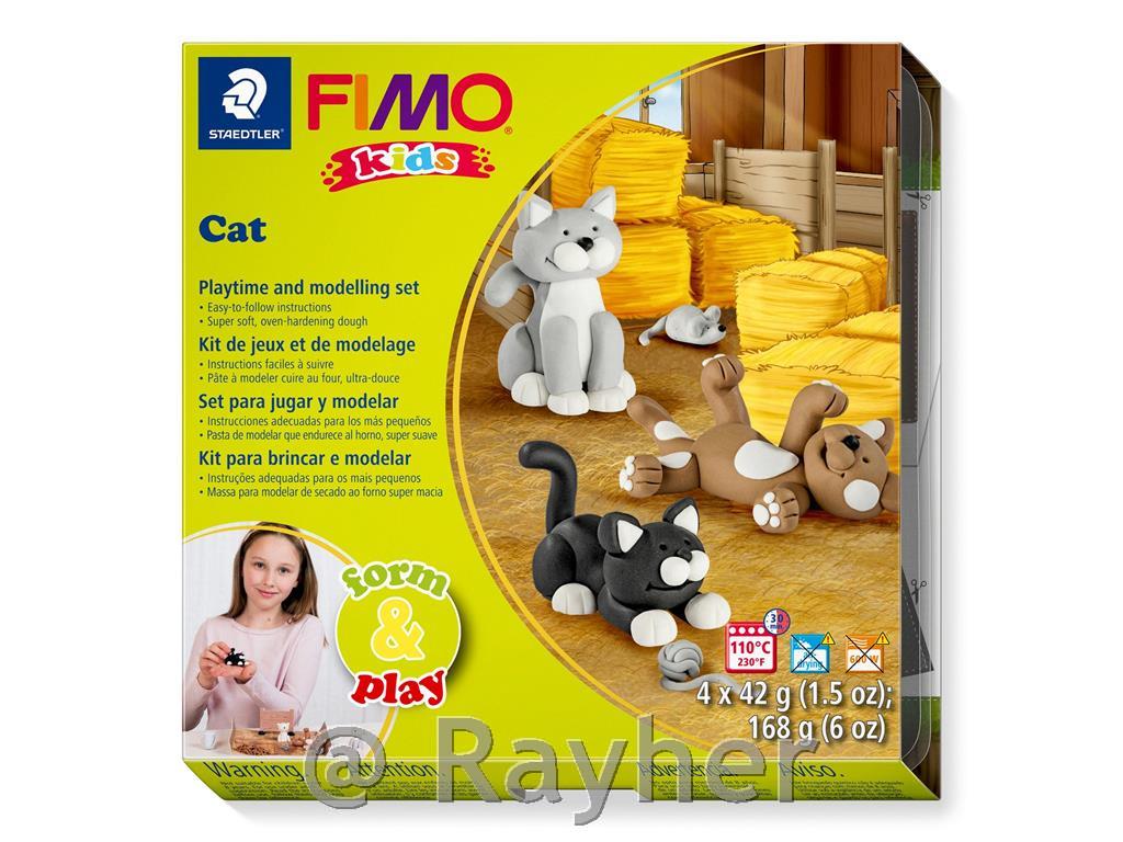 FIMO Kids set Cats4x42g, bastoncino per modellare